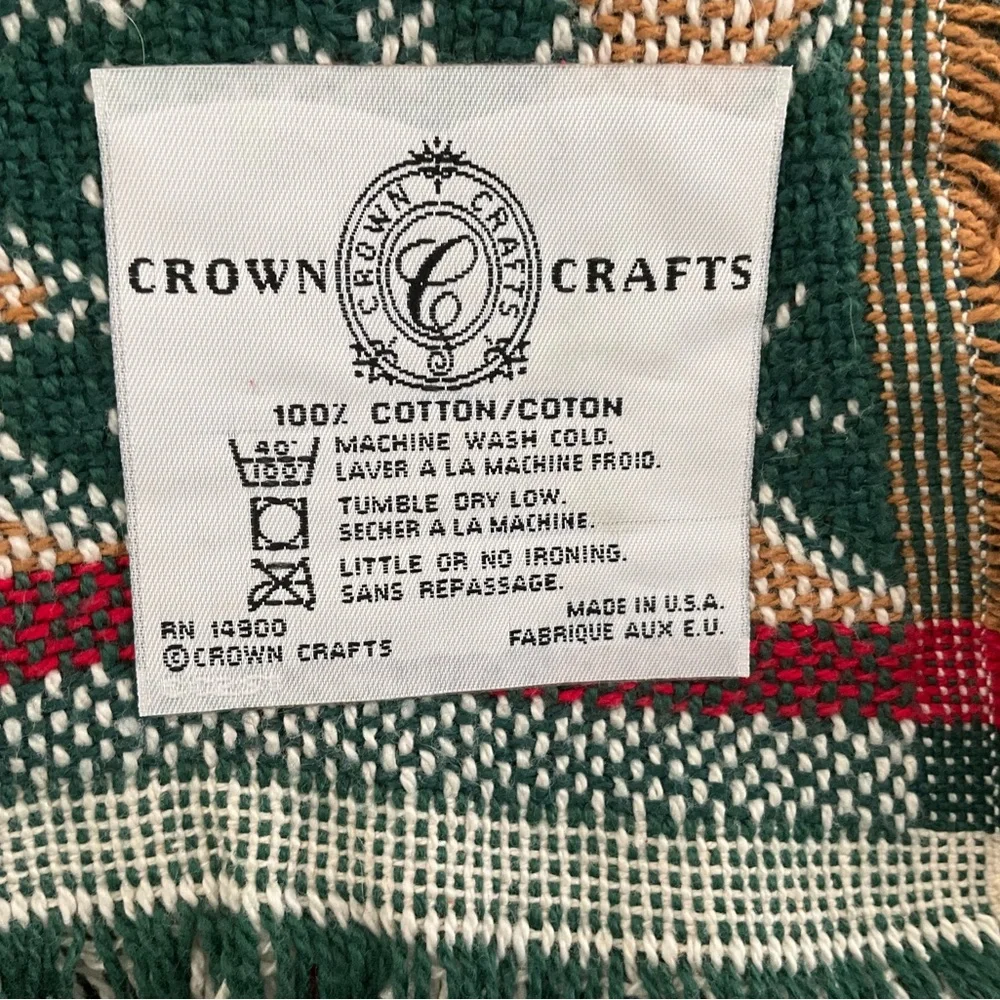 Crown Vintage Holiday Floral Throw Blanket 60x52